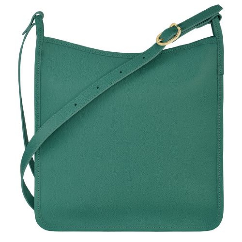 Longchamp Le Foulonne Zipped crossbody bag L Cypress | BZRCWEU-69