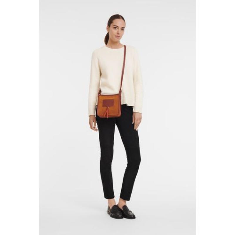 Longchamp Le Foulonne Zipped crossbody bag S Saffron | DBPVUGX-05