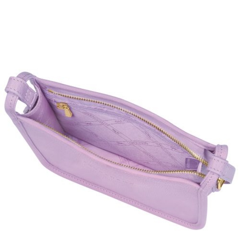 Longchamp Le Foulonne Zipped crossbody bag S Lilac | AMIRPCN-51