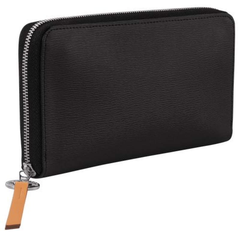 Longchamp Le Pliage City Long wallet with zip around Black | TSKBPGX-09