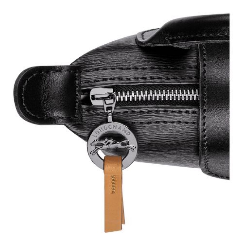 Longchamp Le Pliage City Pouch with handle Black | EWFSQNT-73
