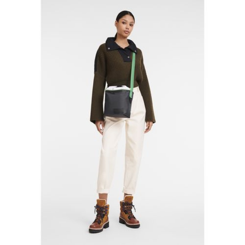 Longchamp Le Pliage Collection Shoulder bag Gun Metal | GNFEJYI-73
