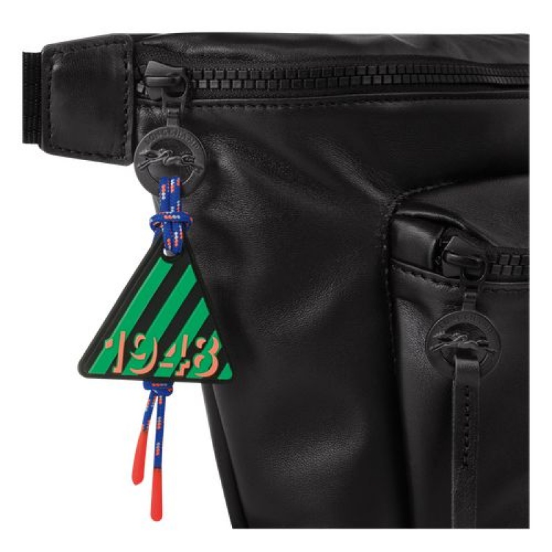Longchamp Le Pliage Cuir Belt bag Black | GWRTXKZ-19