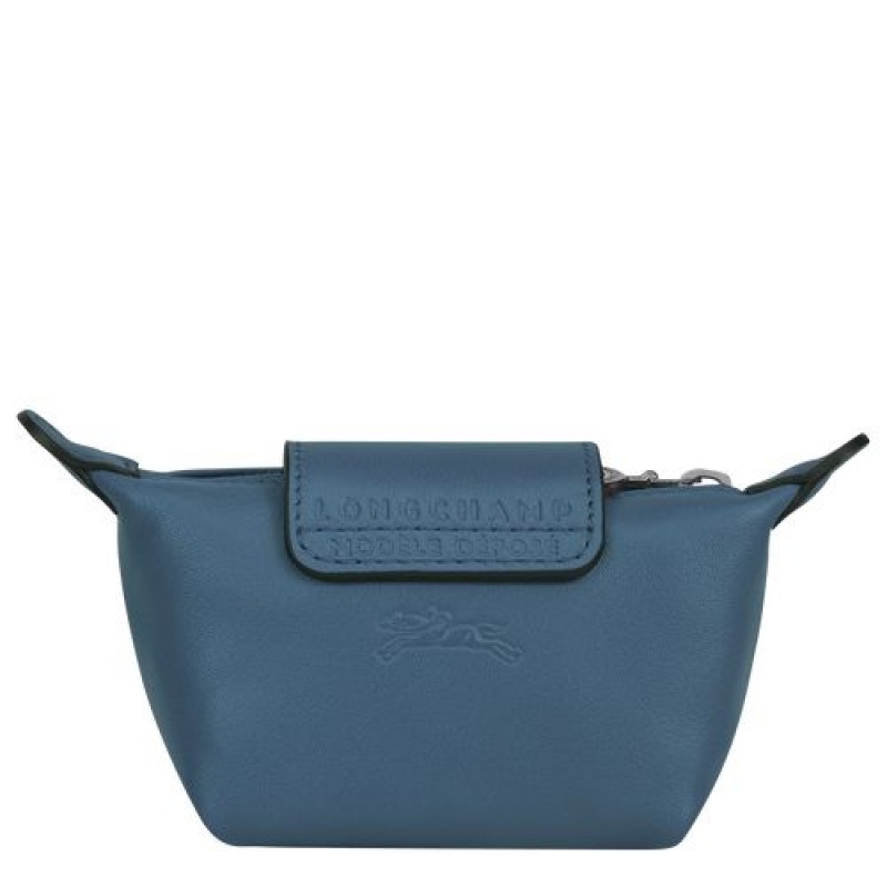Longchamp Le Pliage Cuir Coin purse Pilot Blue | ABERPIJ-02