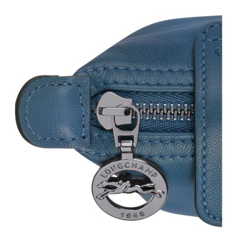 Longchamp Le Pliage Cuir Coin purse Pilot Blue | ABERPIJ-02