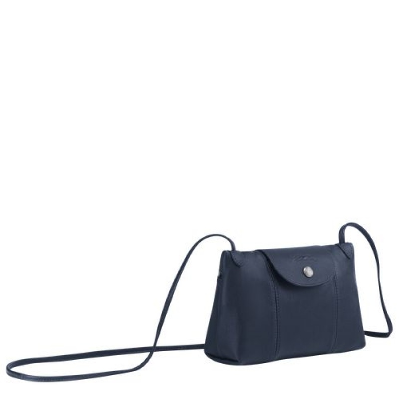 Longchamp Le Pliage Cuir Crossbody bag Navy | WDOLBAM-12