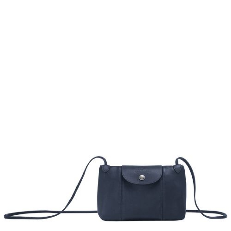 Longchamp Le Pliage Cuir Crossbody bag Navy | WDOLBAM-12