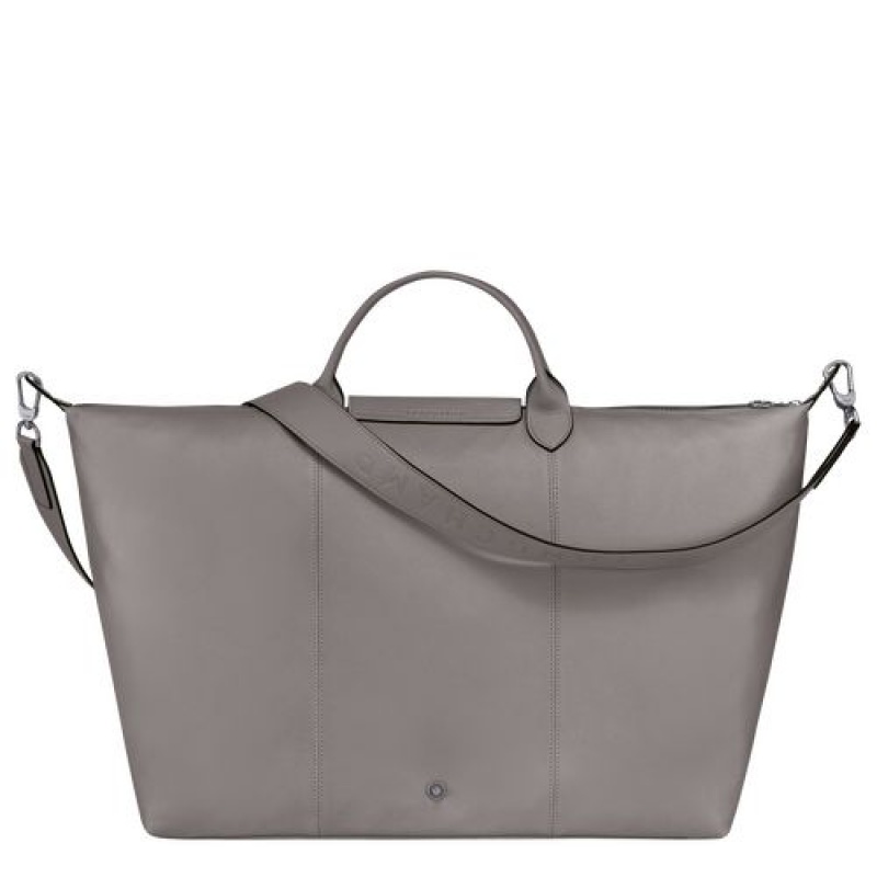 Longchamp Le Pliage Cuir Travel bag L Turtledove | AWQSGYK-45