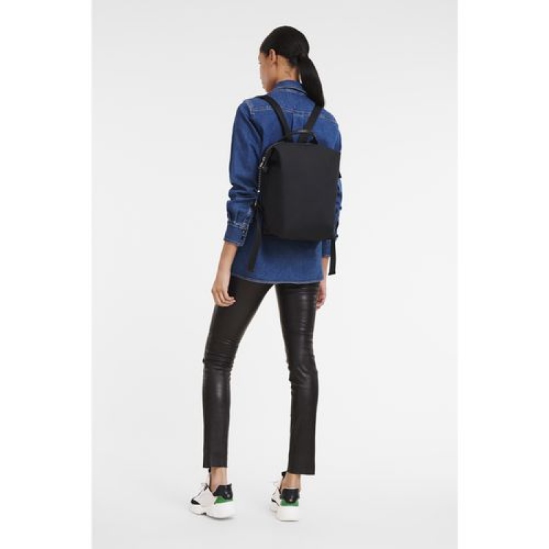 Longchamp Le Pliage Energy Backpack Black | KEIPOMT-61