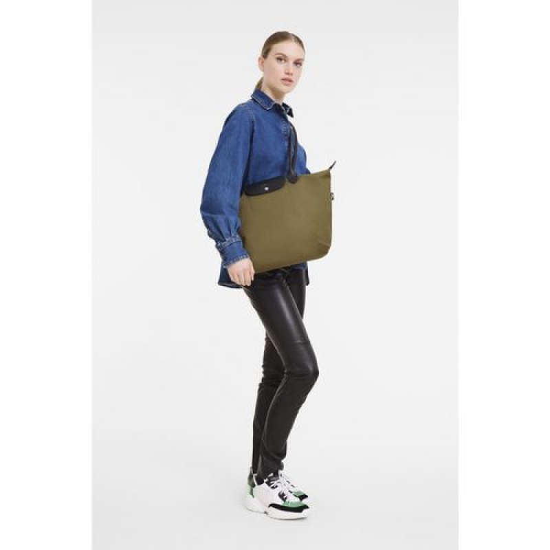 Longchamp Le Pliage Energy Long handles crossbody bag Khaki | BKQXMRP-03