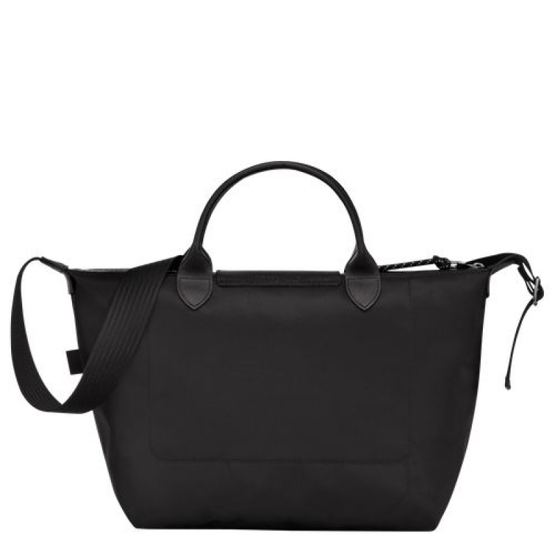 Longchamp Le Pliage Energy Top handle bag M Black | ILDNGFU-57