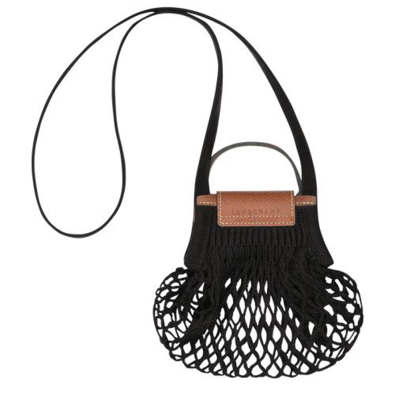 Longchamp Le Pliage Filet Crossbody bag XS Black | BYOSLTW-04