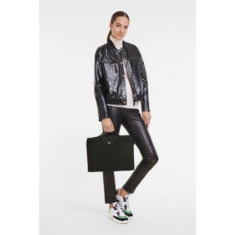Longchamp Le Pliage Green Document folder Black | HCJZBGS-85
