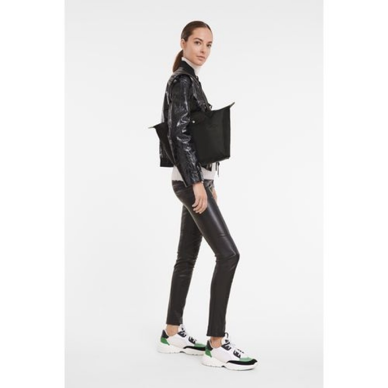 Longchamp Le Pliage Green Shoulder bag S Black | CVZDLIA-59