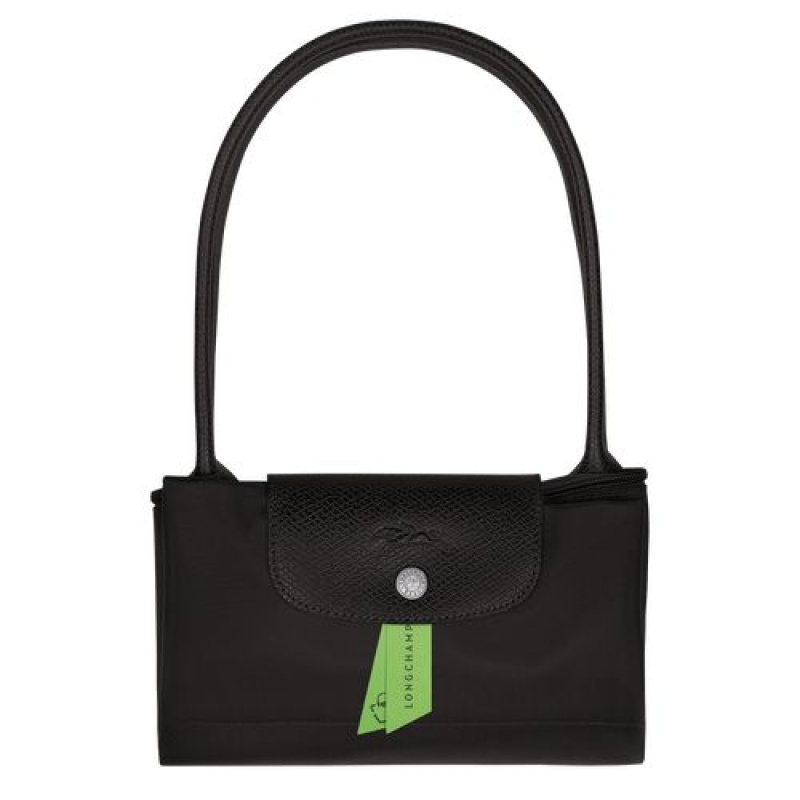 Longchamp Le Pliage Green Shoulder bag S Black | CVZDLIA-59
