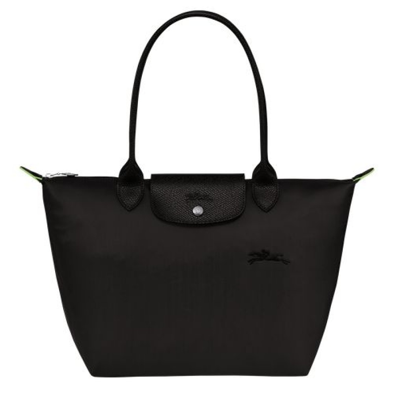 Longchamp Le Pliage Green Shoulder bag S Black | CVZDLIA-59