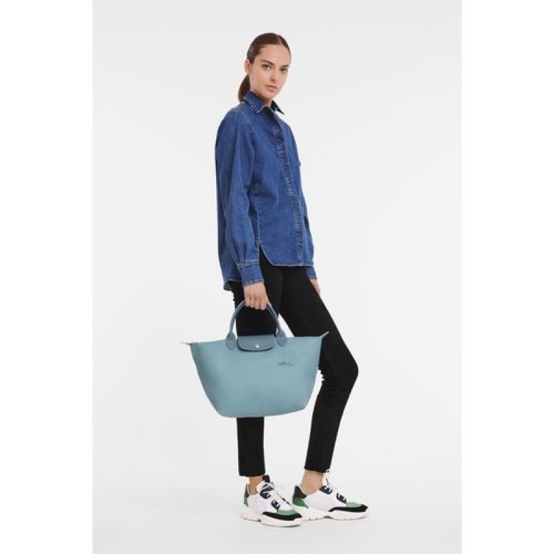 Longchamp Le Pliage Green Top handle bag M Thunderstorm | APNOFVT-54