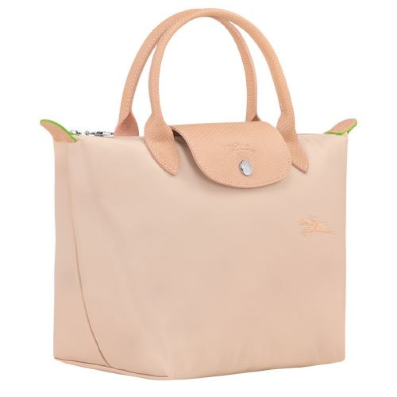 Longchamp Le Pliage Green Top handle bag S Flowers | KIHGJFU-40