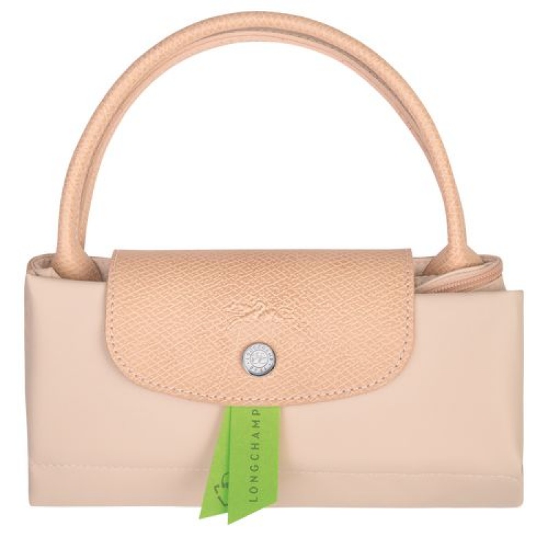 Longchamp Le Pliage Green Top handle bag S Flowers | KIHGJFU-40