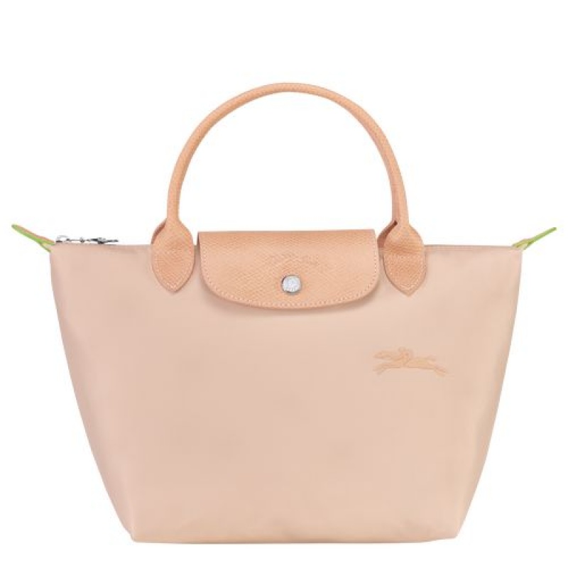 Longchamp Le Pliage Green Top handle bag S Flowers | KIHGJFU-40