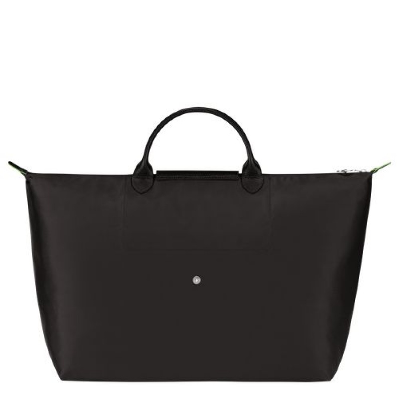 Longchamp Le Pliage Green Travel bag L Black | CPLOQVZ-48