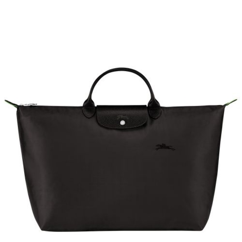 Longchamp Le Pliage Green Travel bag L Black | CPLOQVZ-48