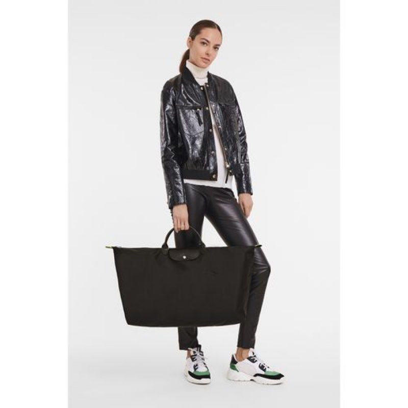 Longchamp Le Pliage Green Travel bag XL Black | DKXFIAZ-86