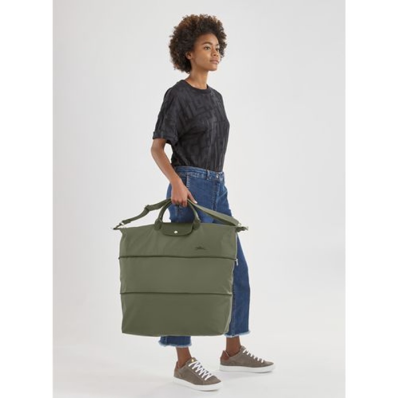 Longchamp Le Pliage Green Travel bag expandable Forest | DOJPITG-37