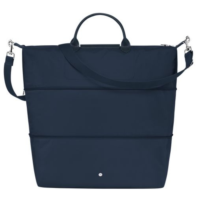 Longchamp Le Pliage Green Travel bag expandable Navy | DVHYRUM-12