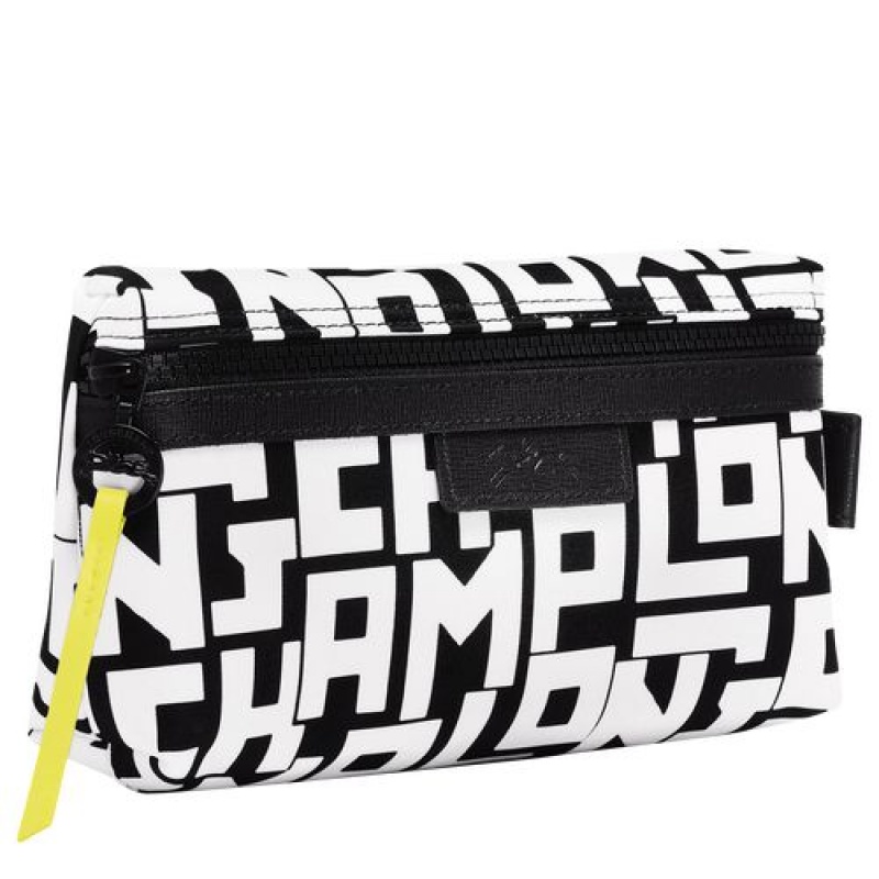 Longchamp Le Pliage LGP Pouch Black/White | WOPGFIE-93