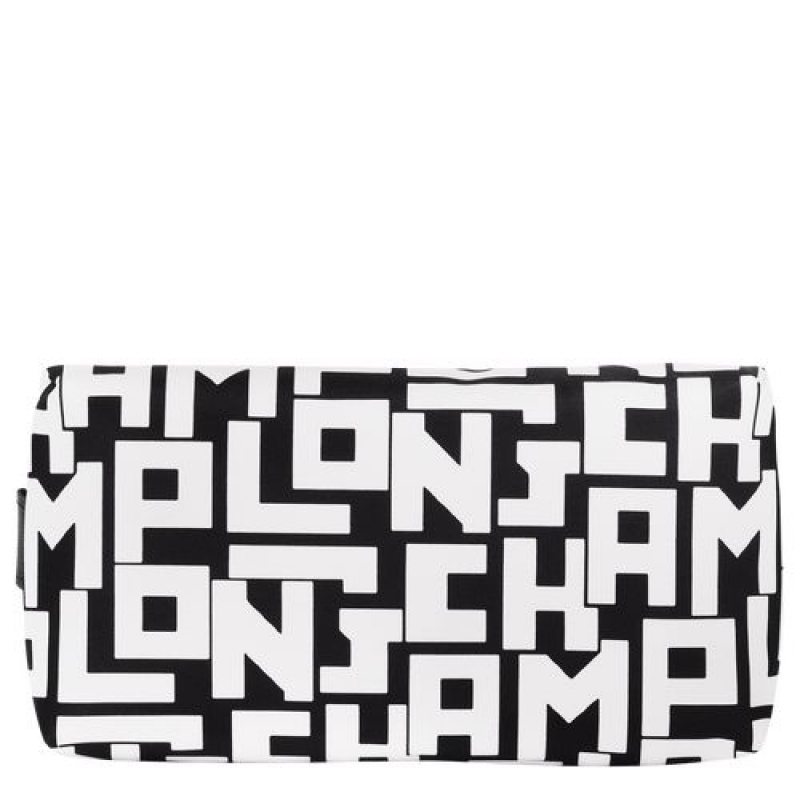 Longchamp Le Pliage LGP Pouch Black/White | WOPGFIE-93