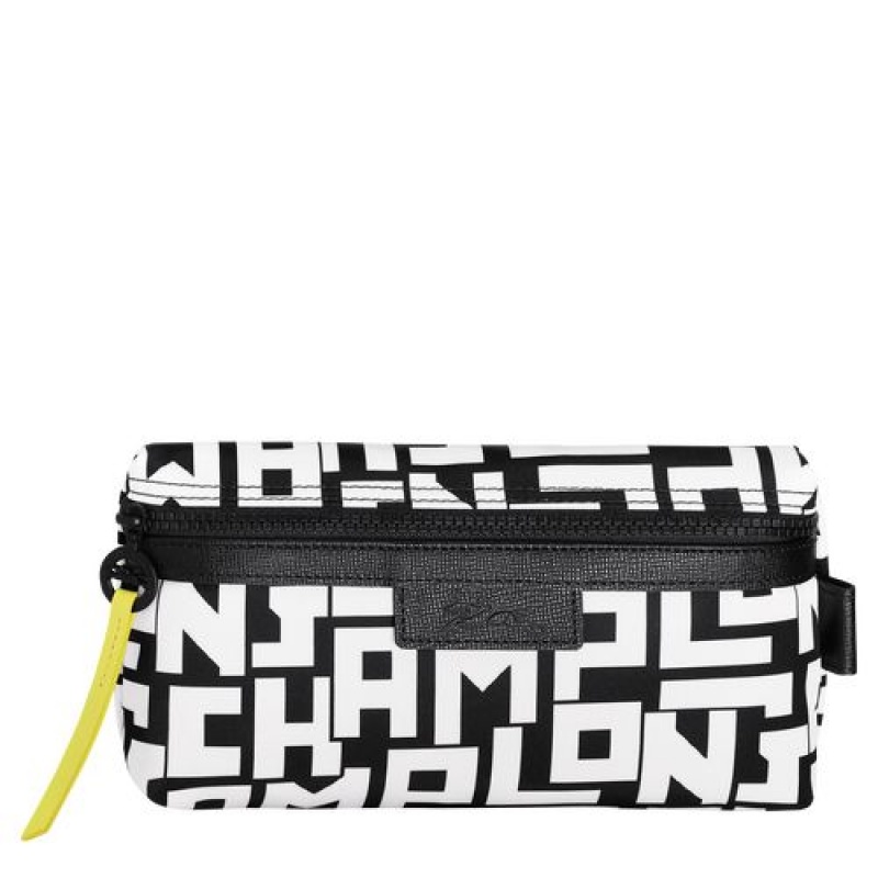 Longchamp Le Pliage LGP Pouch Black/White | WOPGFIE-93