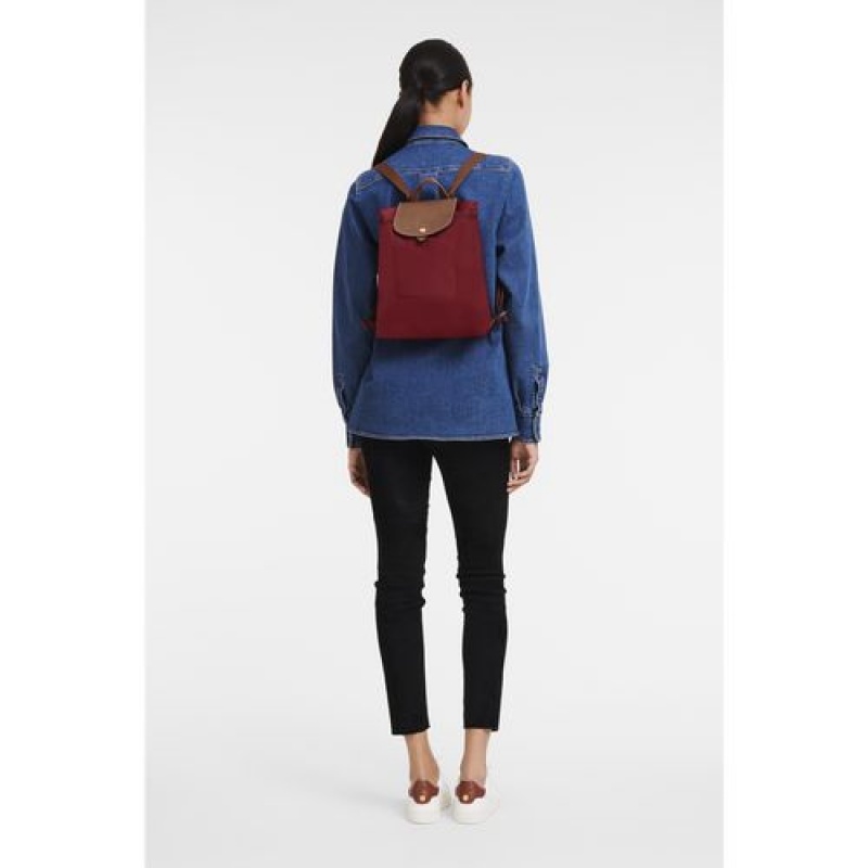 Longchamp Le Pliage Original Backpack Red | CZVDRJO-95