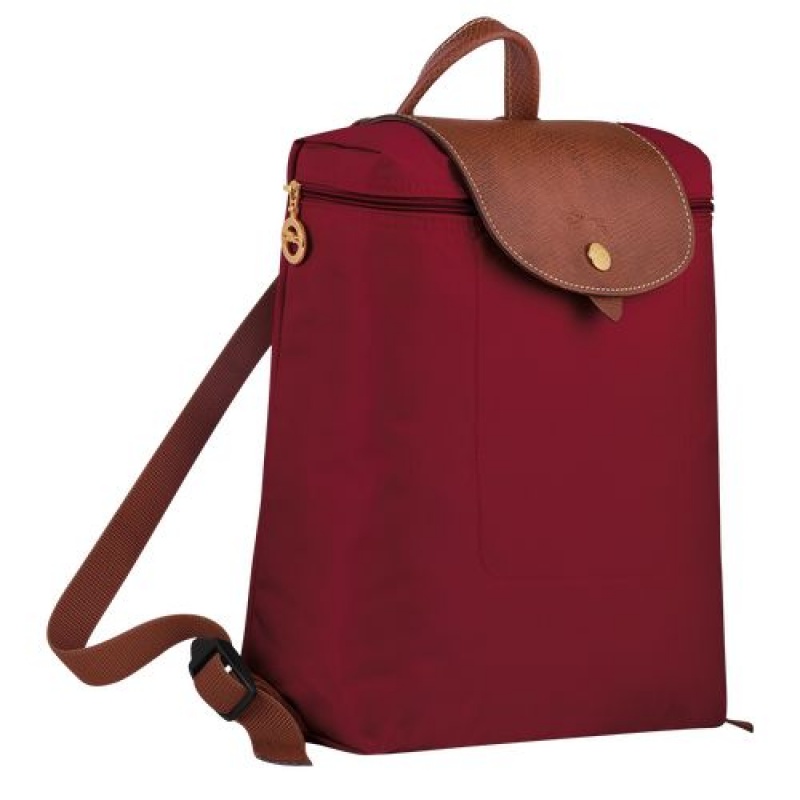 Longchamp Le Pliage Original Backpack Red | CZVDRJO-95