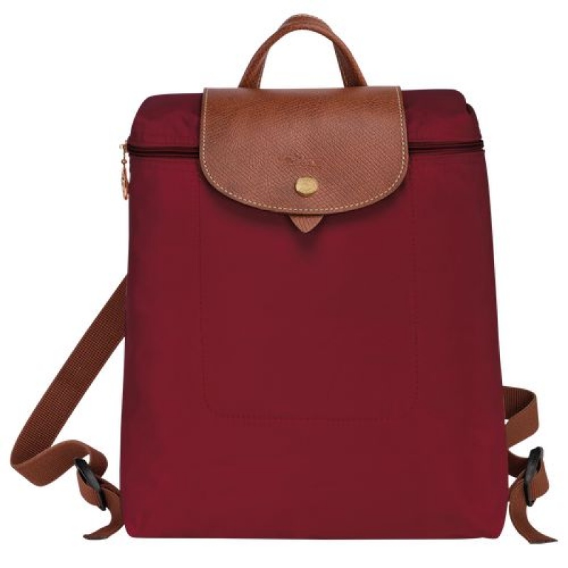 Longchamp Le Pliage Original Backpack Red | CZVDRJO-95