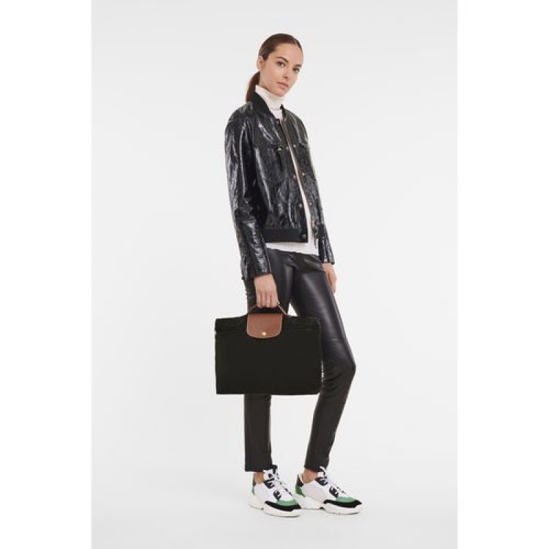 Longchamp Le Pliage Original Briefcase S Black | NDTQURL-38