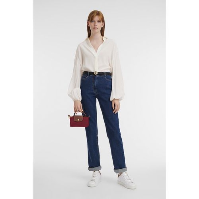 Longchamp Le Pliage Original Pouch with handle Red | FQEDGIL-04
