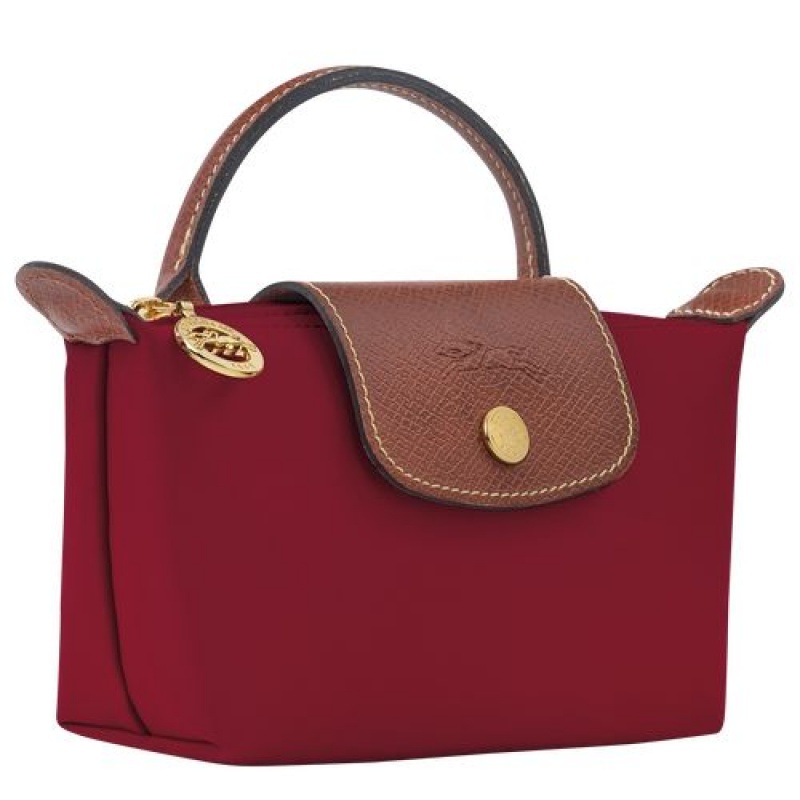 Longchamp Le Pliage Original Pouch with handle Red | FQEDGIL-04