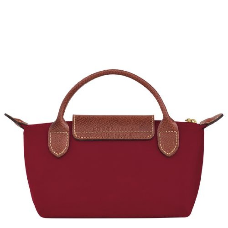 Longchamp Le Pliage Original Pouch with handle Red | FQEDGIL-04