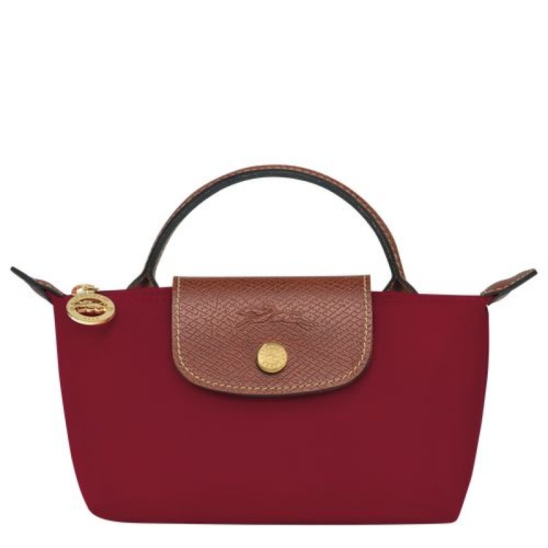 Longchamp Le Pliage Original Pouch with handle Red | FQEDGIL-04