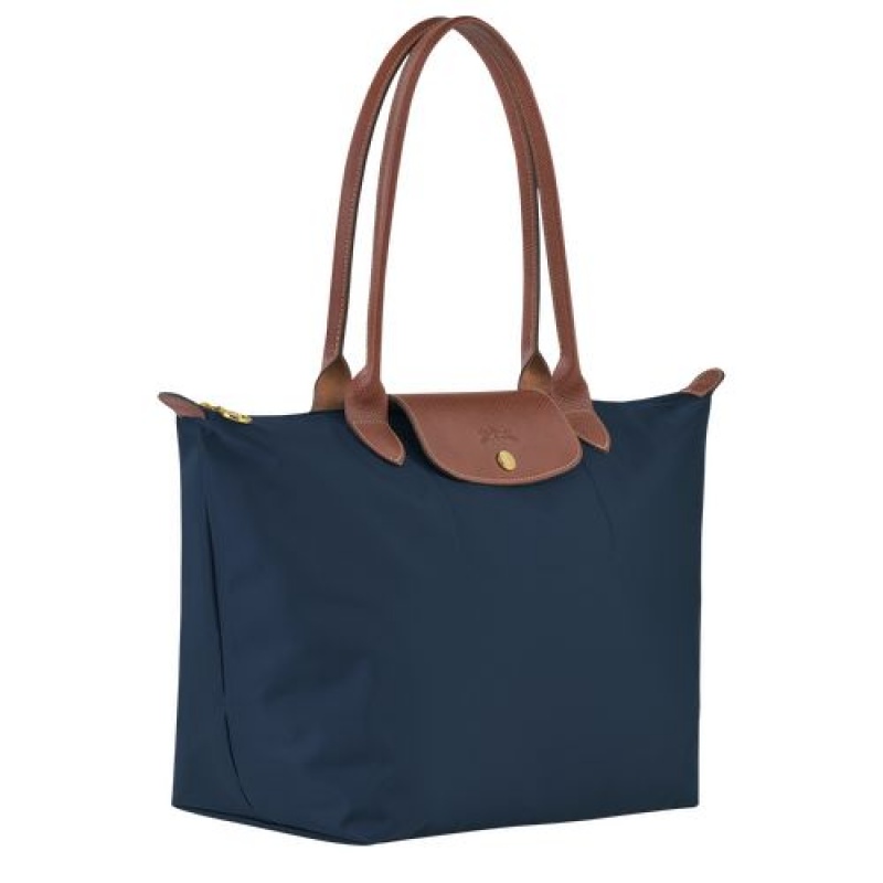 Longchamp Le Pliage Original Shoulder bag L Navy | KAMJSUT-57