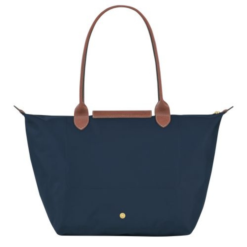 Longchamp Le Pliage Original Shoulder bag L Navy | KAMJSUT-57