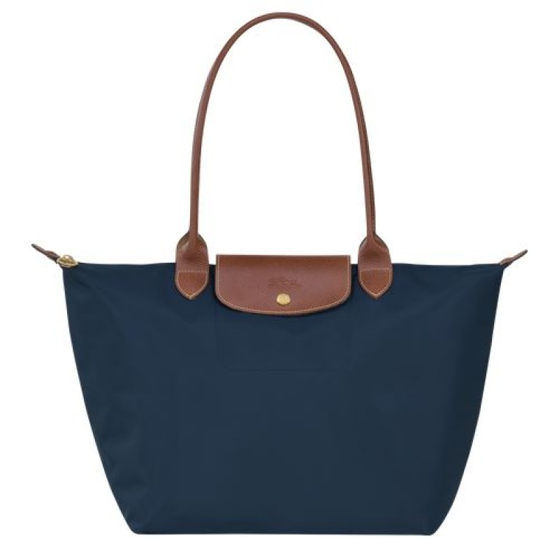 Longchamp Le Pliage Original Shoulder bag L Navy | KAMJSUT-57