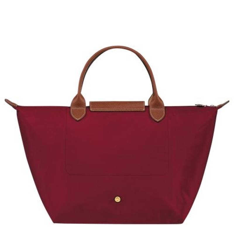 Longchamp Le Pliage Original Top handle bag M Red | AYQGOVH-89