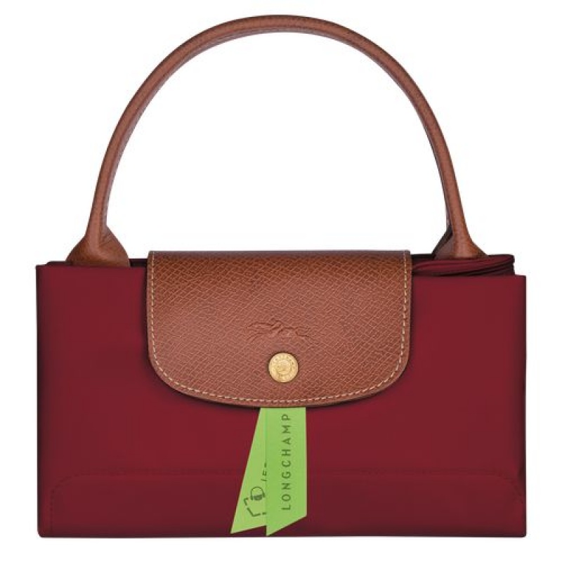 Longchamp Le Pliage Original Top handle bag M Red | AYQGOVH-89