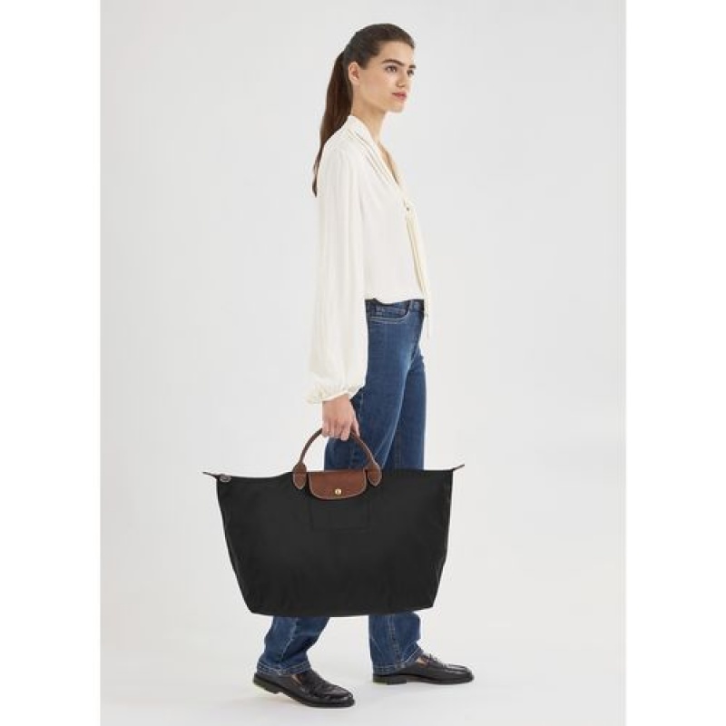 Longchamp Le Pliage Original Travel bag L Black | CRPUWZN-81