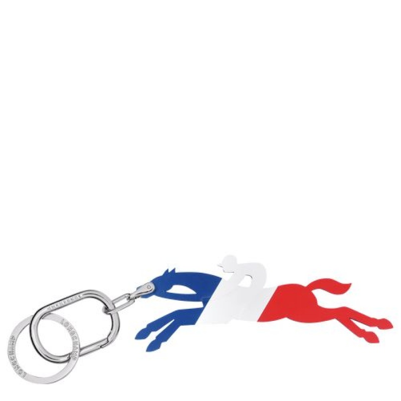 Longchamp Le Pliage Tres Paris Horse key rings Navy | BSKWCNF-03