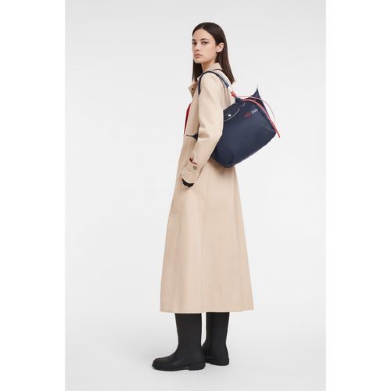 Longchamp Le Pliage Tres Paris Shopping bag S Navy | YILDJBV-41