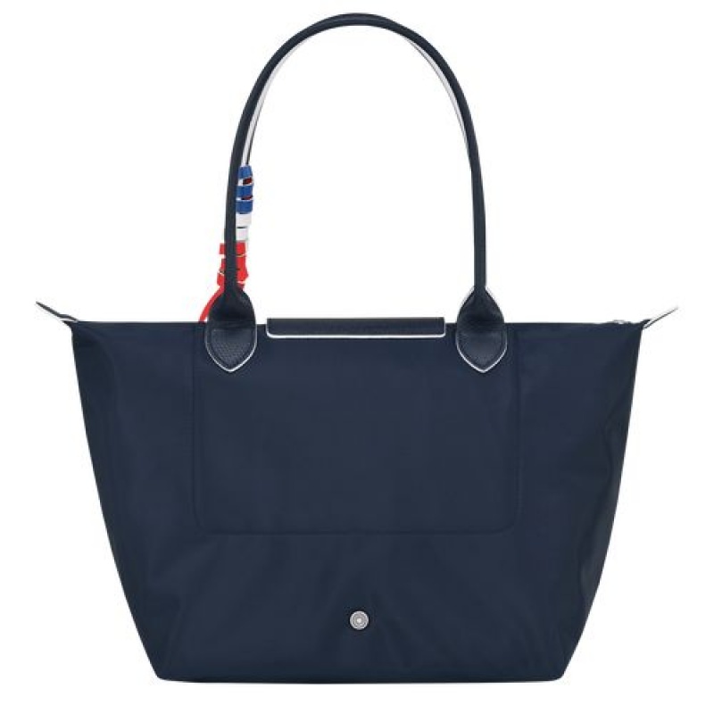 Longchamp Le Pliage Tres Paris Shopping bag S Navy | YILDJBV-41