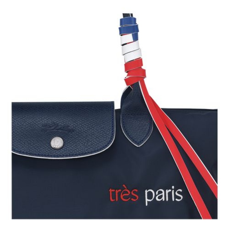 Longchamp Le Pliage Tres Paris Shopping bag S Navy | YILDJBV-41